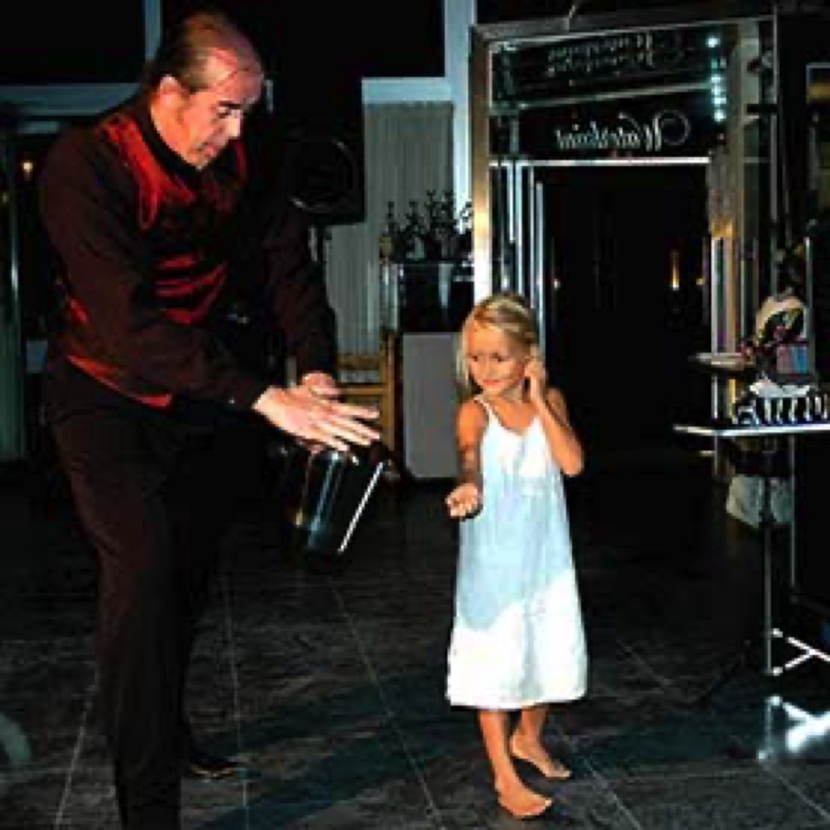 magician with child for communion