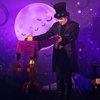 halloween magic show floating table