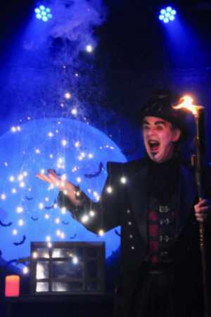 magician vampire fire in hand
